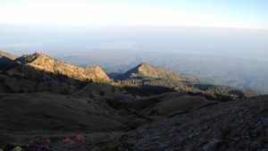 La vue sur Lombok au matin