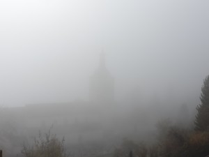 Le château sous la brume